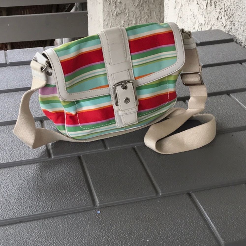 Cute Striped COACH bag